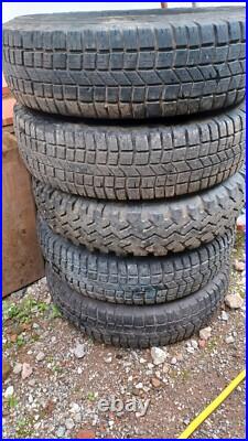 Land Rover Series 16 original steel wheels and tyres set of 4