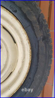 Land Rover Series 16 original steel wheels and tyres set of 4