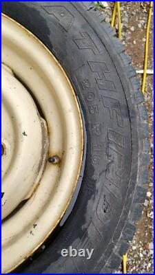 Land Rover Series 16 original steel wheels and tyres set of 4