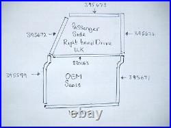 Land Rover Series 2, 2A, 3, OEM, Front Door Seal Set Left Hand Passenger Side