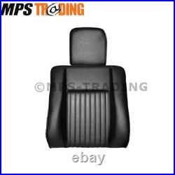 Land Rover Series 2 2a 3 Black Vinyl Deluxe Outer Front Seat Set with Headrests