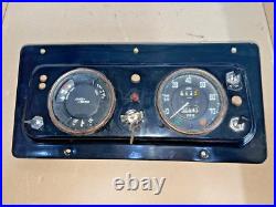 Land Rover Series 2a Centre instrument Panel With Clocks And Key