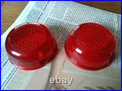 Land Rover Series 2a early Sparto 57101 Red Rear Brake Light Lenses x2 NOS