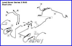 Land Rover Series 3 109 Brake Pipe Line Set Kit Cupro Nickel ex Military 1304R