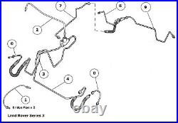 Land Rover Series 3 109 LW Brake Pipe Line Set Kit Cupro Nickel Imperial 1794