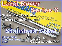 Land Rover Series 3 STAINLESS STEEL Steering Bars + Track Rod Ends SUMOBARS