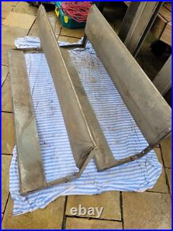 Land Rover Series Folding Bench Seat 3 Man Elephant Hide Grey Pair