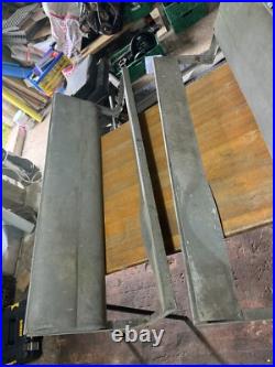 Land Rover Series Folding Bench Seat 3 Man Elephant Hide Grey Pair