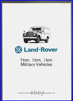 Land Rover Series III Military Vehicles 1976 UK Market Sales Brochure