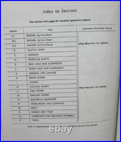 Land Rover Series ll & llA Part Two Repair Operation Manual 1969 1st Ed 606408