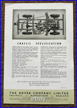 Land Rover series 1 2 Dealer Brochure original 2 T Cuneo Art Manual Engine Axle