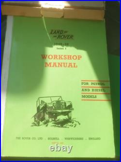 Land Rover series 1 Workshop Manual (Genuine & New)