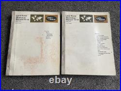 LandRover Series ll & llA Part One & Part Two 1st Ed 1969Repair Manual 606407/8