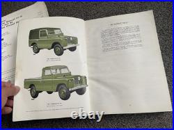 LandRover Series ll & llA Part One & Part Two 1st Ed 1969Repair Manual 606407/8