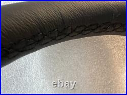 Landrover Series 2/3 48 Spline Black 14 Inch Leather Steering Wheel & Boss