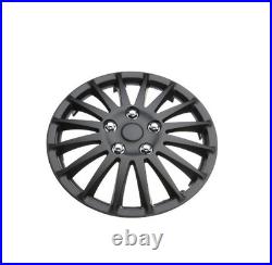 Lightning Black 14 Wheel Cover Hub Caps Set Ideal For Rover 400