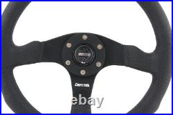 Momo Leather Perforated Sports Steering Wheel Competition 13 25/32in Black V