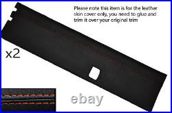 Orange Stitch 2x Top Door Card Skin Cover Fits Landrover Series 2a 3 Style 2