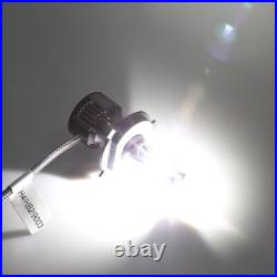 Pair 7''Inch Round Led Headlights Hi/Lo Beam DOT For Land Rover Defender TD4 TD5