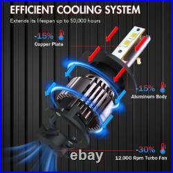 Pair 7''Inch Round Led Headlights Hi/Lo Beam DOT For Land Rover Defender TD4 TD5