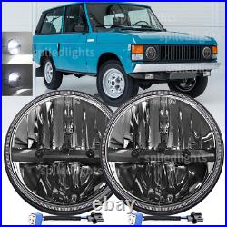 Pair 7 LED 40W Headlights High Low sealed beam 8000Lm E9 DOT Approved UK