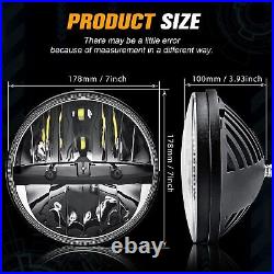 Pair 7 LED 40W Headlights High Low sealed beam 8000Lm E9 DOT Approved UK