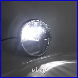 Pair 7 LED 40W Headlights High Low sealed beam 8000Lm E9 DOT Approved UK