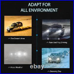 Pair 7 Led Black Halo Headlights High Low White/amber Drl Dot E Marked Uk Eu Us