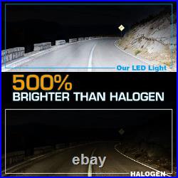 Pair 7 Led Black Halo Headlights High Low White/amber Drl Dot E Marked Uk Eu Us