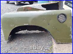 Pair Of Genuine Land Rover Series 2A 3 Front Wings With Headlamps