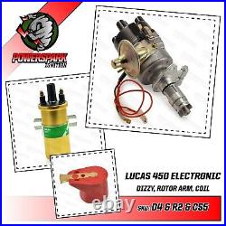 Powerspark Electronic Distributor 45D4 with Lucas Gold Sports Coil DLB105