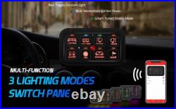 RGB 8 Gang Switch Panel LED Relay System For Jeep Chevrolet Toyota Truck ATV UTV