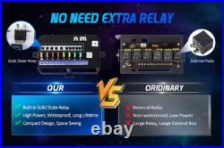 RGB 8 Gang Switch Panel LED Relay System For Jeep Chevrolet Toyota Truck ATV UTV