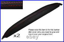 Red Stitch 2x Front Door Armrest Pad Skin Covers Fits Landrover Series 2a 3
