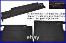 Red Stitch Lower Door Card Kit Leather Skin Covers Fits Landrover Series 2a 3