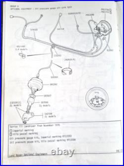 Series 3 Land Rover Oil Pressure Gauge Kit Smiths Genuine Rtc2284 Nos