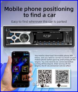 Single 1 DIN Car Radio Stereo Mp3 Player Bluetooth CD AUX USB FM Hands-free Call