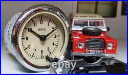 Smiths Dash Panel 12v 2 Analogue Time Clock Magnolia Land Rover Classic Car