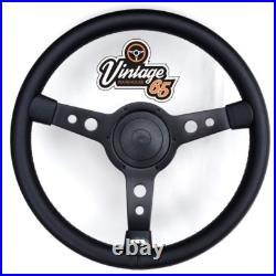 Steering Wheel Black Vinyl 15 48 Spline Fitting Kit For Land Rover Defender