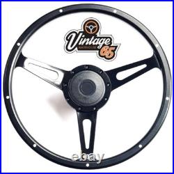 Steering Wheel & Boss Fittings 15 Black Wood For Land Rover Defenders 36 Spline