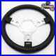 Steering Wheel Upgrade 13 Polished Alloy Vinyl Semi Dished For Classic Cars