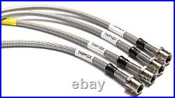 Tarox Steel Braided Brake Hose 3 Line for Landrover Discovery Series 1 (non-ABS)