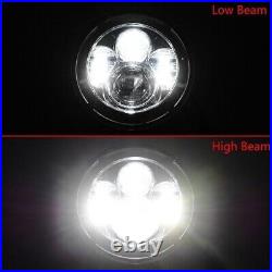 UK DOT 7inch LED Headlights Hi/Lo Beam RHD Pair For Land Rover Defender TD4 TD5