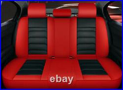 Universal 5-Seats Vehicle Full Set Seat Covers PU Leather Seat Cushion Protector