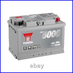 YUASA Car Battery 12V 80Ah 740A B3 T1 Starter SMF Fits BMW 3 Series 325xi