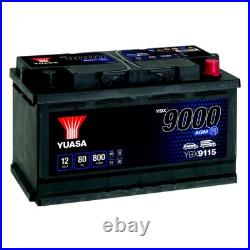 YUASA Car Battery 12V 80Ah 800A B3 T1 Starter VRLA Fits BMW 1 Series 120d xDrive